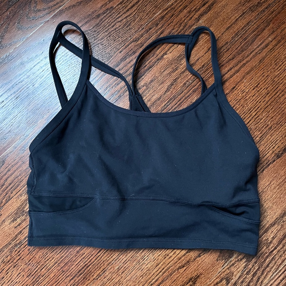 Athleta Black Long Line Sports Bra